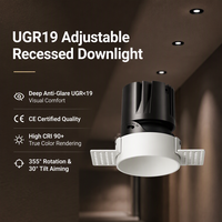 Spot encastré intérieur COB à angle réglable 12W en aluminium anti-éblouissement LP-AJ7592ARC-RTA-22-1