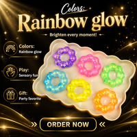 Bracelet anti-stress créatif en gel souple PU à paillettes dorées, best-seller transfrontalier, pour filles et garçons