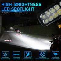 Baobao BB085 Système d'éclairage 4 pouces 8 pouces 36w 12-80V Phare auxiliaire de moto Lumière LED pour motos Luces LED pour motos