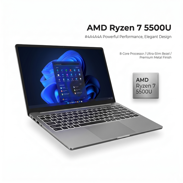 Yifang A15Plus 15.6 Inch Ryzen 7 FHD Display Backlit Keyboard Optional Dual Type C Commercial Laptop Export ODM Business Laptop