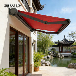 Toldo Corredizo Eléctrico de Aleación de Aluminio Resistente a los Rayos UV con Certificación GREEN GUARD para Cafetería, Terraza, Balcón, <span class=keywords><strong>Restaurante</strong></span>, Comedor al Aire Libre - Product Image 1