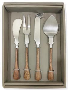 Juego de cuchillos para queso de 4 piezas de Metal con mango de madera duradero y de moda Venta personalizada - Product Image 5