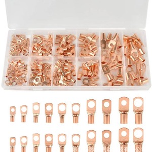 Terminales de Cobre Puro para Cable, Tipo Crimp, Estilo Europeo, Serie SC, 4-25mm, 170 Piezas en Caja, Dorados, HS-50B - Product Image 1