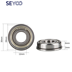 ตลับลูกปืนเม็ดกลมร่องลึก SeYoo 12x28x8 มม. แบบมีหน้าแปลน แถวเดียว เมตริก P0 เหล็กโครเมียม - Product Image 3