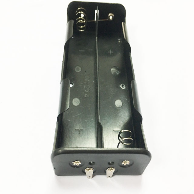 4C Two Lines 6V PP Black with Solder Plate or Lead Wire <strong>Battery</strong> Holder