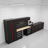 12 Pièces - Armoire de rangement pour outils en acier robuste pour garage, avec personnalisation OEM, capacité de charge de 500 kg