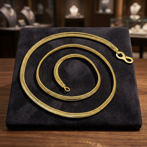 Collares de Cadena de Eslabones de Serpiente Chapados en Oro Micro de 14K, 18K, 24K al por Mayor, Diseño de Cadena Moderno, Cadena Estilo Serpiente, Cadena de Moda de Latón. - Product Image 3
