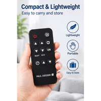 Nouvelle télécommande universelle pour centre multimédia, 11 boutons, silicone noir, infrarouge, 2.4G RF, compatible avec les barres de son, possibilité de personnalisation