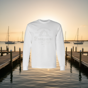 Camiseta Náutica Vintage de Manga Larga Freeport Sailboat, Unisex para Adultos, Cuello Redondo, Impresión Serigráfica, Promocional - Product Image 3