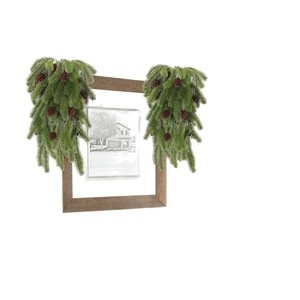 Guirlande artificielle en plastique de 72 cm de long, imitation pin de Noël, pour décoration intérieure, à suspendre au mur - Product Image 5