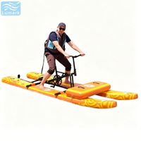 Vélo aquatique à pédales plat, monoplace, avec cadre en aluminium et tapis flottant avant, faible résistance, pour hôtel, portable, de Chine, Lumark