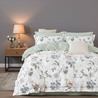 Parure de lit de luxe en coton, imprimée sur mesure, tissage simple 400TC, motifs écologiques pour la maison et les mariages