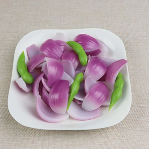 Tranche d'oignon artificielle réaliste en PVC, accessoire de photographie pour Halloween, décoration de maison, cuisine et fête - Product Image 3
