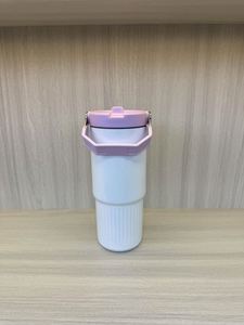 Gobelet isotherme personnalisé en acier inoxydable de 20 oz, sans BPA, avec couvercle à rabat, idéal pour la sublimation, pour les voyages, avec poignée, pour enfants, maintien au chaud pendant 6 à 12 heures - Product Image 3