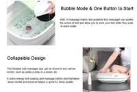 Produits Tendances : Appareil de Massage des Pieds Pliable avec Bulles, Pierre Ponce et Rouleaux de Massage Shiatsu