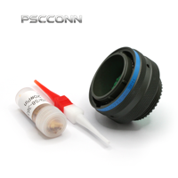 Connecteur d'aviation PSCCONN D38999 JY27467T23B53PN, prise d'alimentation étanche mâle 53 broches, connecteur industriel haute densité