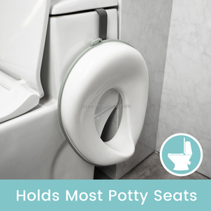 1pcs Potty Ring Storage <b>Hook</b>, No Hardware Or Installation Needed, Durable and Sturdy to Hang <b>Over</b> Toilet Tank Or <b>Door</b> - Product Image 3