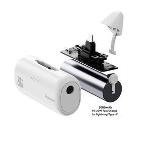 도매 사용자 정의 2 에서 1 5000mAh 미니 캡슐 두 인터페이스 PD 20W 고속 충전 휴대용 전원 은행 - Product Image 2