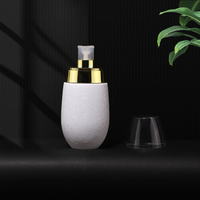 Flacon pompe à lotion en verre rond ovale de 50 ml, style unique personnalisé, flacon pompe à fond de teint, flacon pompe à lotion cosmétique pour fond de teint liquide