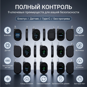 Alcootest portable en langue russe / Testeur d'alcool électrochimique / Analyseur de gaz / Équipement d'inspection des véhicules. - Product Image 3