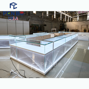 Iluminación LED rosa púrpura tienda de Beaty personalizado Mostrador de exhibición de Perfume cosmético quiosco de Perfume Mostrador de tienda de Perfume - Product Image 1