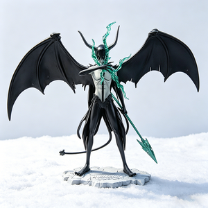 Figura de acción de demonio alado estilo <span class=keywords><strong>anime</strong></span>, estatua de resina detallada con lanza, regalo coleccionable de decoración de escritorio para fanáticos de la fantasía - Product Image 3