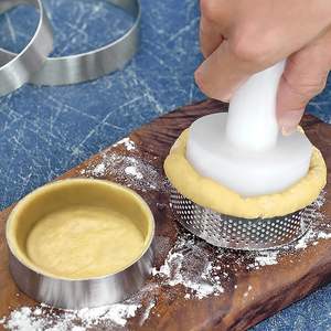 Anneaux de tarte perforés personnalisés pour la cuisson moule à pâtisserie en métal pour dessert français petite tarte aux fruits croûte <span class=keywords><strong>cercle</strong></span> tartelette - Product Image 2