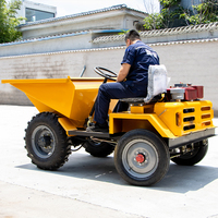 Mini-dumper à roues motrices, prix usine chinois, capacité de charge nominale de 1 tonne, démarrage électrique