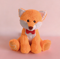 Cadeau de la Saint-Valentin, peluches personnalisées, animaux en peluche, poupée, arctique, mignon, réaliste, renard fennec, peluche douce, jouet en peluche rouge