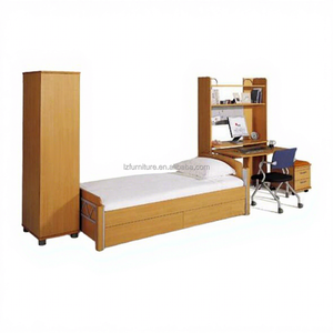 Modern <b>Wood</b> <b>Bunk</b> <b>Bed</b> with Wardrobe for Apartment and Hotel Use School Dormitory Furniture 10-Year Warranty - Product Image 1
