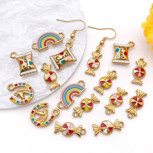 Custom DIY 14k 18k PVD Gold Plated Jewelry 316L Stainless Steel <b>Bracelet</b> Kawaii Bulk Rainbow Candy Charms for <b>Bracelet</b> Necklace - Product Image 2