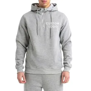 Clothing Manufacturers Thick Golf Sweater Fleece Quarter Zip Pullover Half Zip Hoodie Sweatshirt For Men