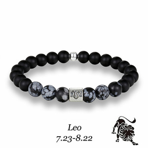 Semplice A Buon Mercato Braccialetto <span class=keywords><strong>di</strong></span> Fascino Nero Onyx <span class=keywords><strong>Fiocco</strong></span> <span class=keywords><strong>di</strong></span> <span class=keywords><strong>Neve</strong></span> Perline <span class=keywords><strong>di</strong></span> Pietra Fortunato In Rilievo 12 Zodiaco Braccialetto Degli Uomini Delle Donne <span class=keywords><strong>di</strong></span> Pietra Naturale Rotonda - Product Image 4