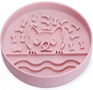Pet Silicone Slow Feeding Bowl Food Easy Clean Dog Licking <b>Mat</b> Anti Gulp Choke Feeder <b>Large</b> Personalized Luxury Pet Bowl - Product Image 1