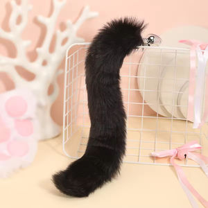 Juguete Sexual SM, Tapón Anal de Cola de Zorro de Piel Sintética Multicolor, Accesorio Sexual para Adultos, Cola para Coqueteo y Entrenamiento - Product Image 4