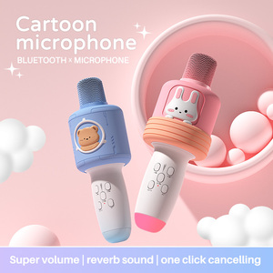 Micrófono Dinámico Inalámbrico Rojo para Niños, Micrófono de Condensador Metálico Tipo C para Escritorio, con Luces LED, Ideal para Streaming - Product Image 2