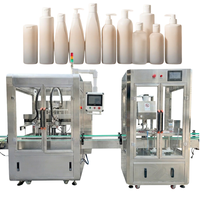 Machine de remplissage en ligne à mouvement continu pour bouteilles, conditionneur capillaire, rinçage, pâte visqueuse, avec pompe à engrenages servo et machine de bouchage