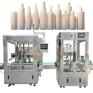 Máquina <span class=keywords><strong>de</strong></span> llenado en línea <span class=keywords><strong>de</strong></span> movimiento continuo para botellas, acondicionador, enjuague capilar, pasta viscosa, con bomba <span class=keywords><strong>de</strong></span> engranajes servo y tapadora - Product Image 1