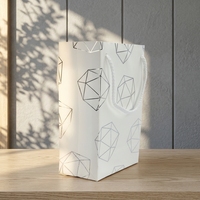 Sacs en papier blanc biodégradables et recyclables personnalisés pour cadeaux, cosmétiques et emballages de beauté, avec cordon torsadé, vente en gros