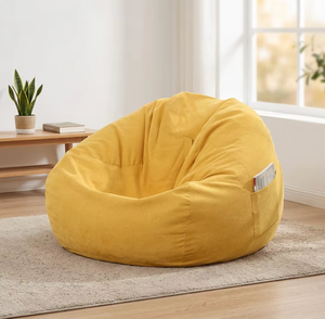 Fauteuil pouf moderne de grande taille avec housse imperméable pour salon et mobilier de maison - Product Image 2