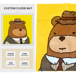 Hiện đại Fluffy chần phim hoạt hình <span class=keywords><strong>rug</strong></span>-tùy chỉnh mô hình thiết kế rắn với Polyester sợi nhỏ cho phòng khách và khách sạn - Product Image 4