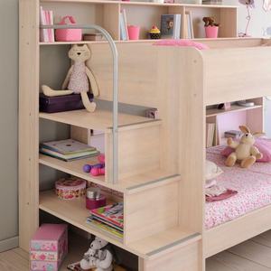 NOVA Lits superposés modernes pour enfants avec armoire de rangement Escaliers Ensemble de meubles de chambre à coucher pour enfants Lits superposés en bois massif <span class=keywords><strong>Bibop</strong></span> avec lit gigogne - Product Image 2