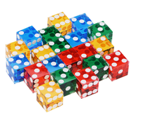 Meilleures ventes - Dés transparents personnalisés de haute qualité et précision, 5 pièces par ensemble, dés de casino de haute qualité de 19 mm avec bords tranchants