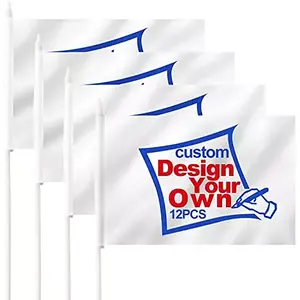 Acara promosi bisnis spanduk bendera Logo kustom nasional 100% vinil poliester pada cetak Digital segala ukuran bendera mobil sublimasi