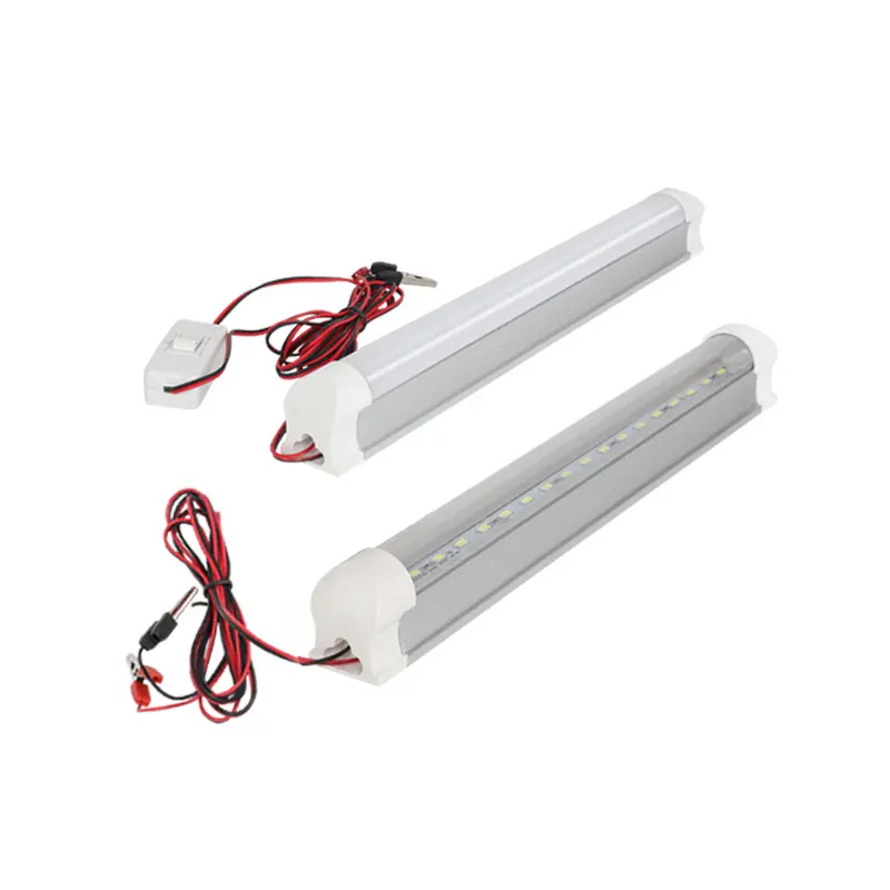 Lampu T8 Led Dc 12V, Tabung Cahaya 15Cm 30Cm 60Cm 120Cm dengan Klip