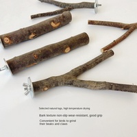 Jouet pour oiseaux en bois rond classique écologique, perchoir en branche d'arbre, utilisation intérieure et extérieure, toutes saisons, lot de 5, 0,5 kg