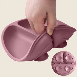 En gros, Ensemble de repas pour bébé et tout-petit en silicone, avec bol à ventouse, assiette repas compartimentée et récipient alimentaire pour la diversification alimentaire - Product Image 5