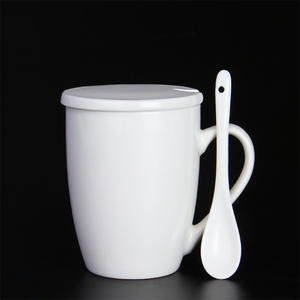 Taza de Cerámica Lisa al por Mayor, Taza de Café de Porcelana de 350 ml y 12 oz con Asa - Product Image 3