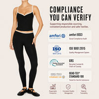 Ensemble de yoga personnalisé avec débardeur froncé, col en V, coussinets intégrés, et leggings taille haute à double ceinture, idéal pour le studio et le Pilates