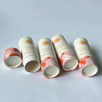 Mode déodorant bâton cylindre carton emballage vide soins de la peau Lotion papier Tube conteneur baume à lèvres Push Up boîte de papier ronde